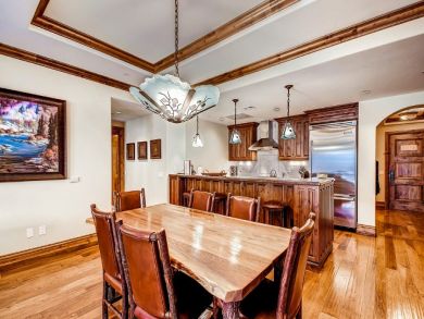 Wood floor in dining and kitchen area